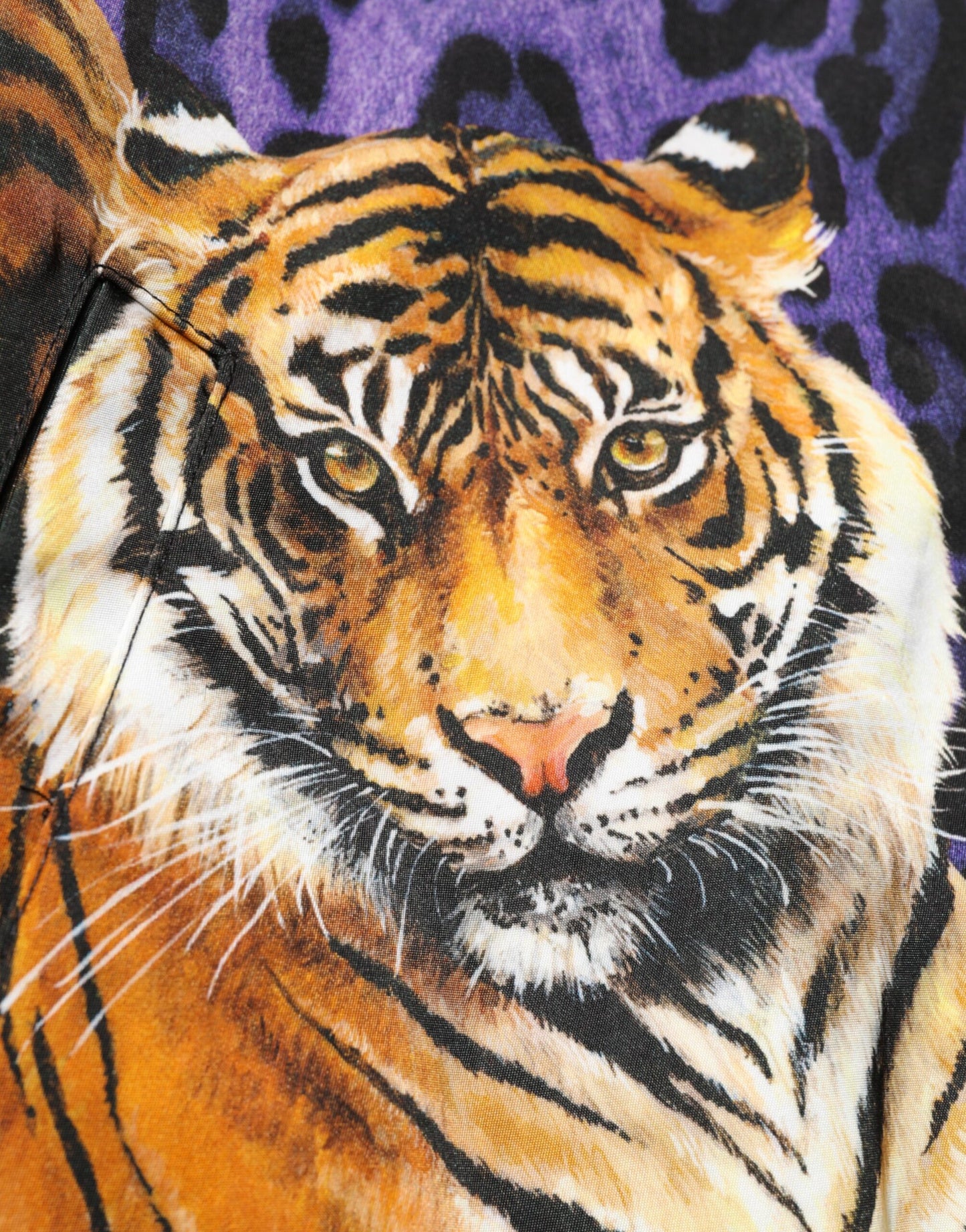 Dolce &amp; Gabbana Multicolor Tiger Print Men Bomber Jacket