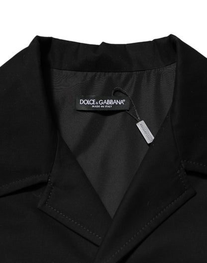 Dolce & Gabbana Black Short Sleeve Button Men Casual Shirt by Dolce & Gabbana