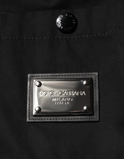 Dolce & Gabbana Black Short Sleeve Button Men Casual Shirt by Dolce & Gabbana