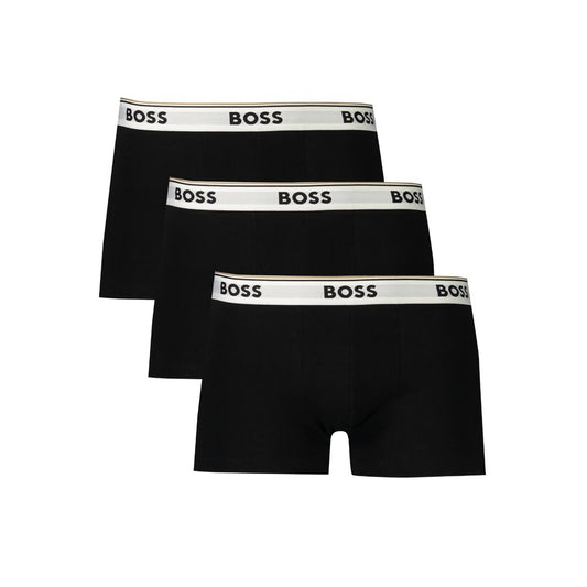 Hugo Boss Black Cotton Men Boxer Shorts