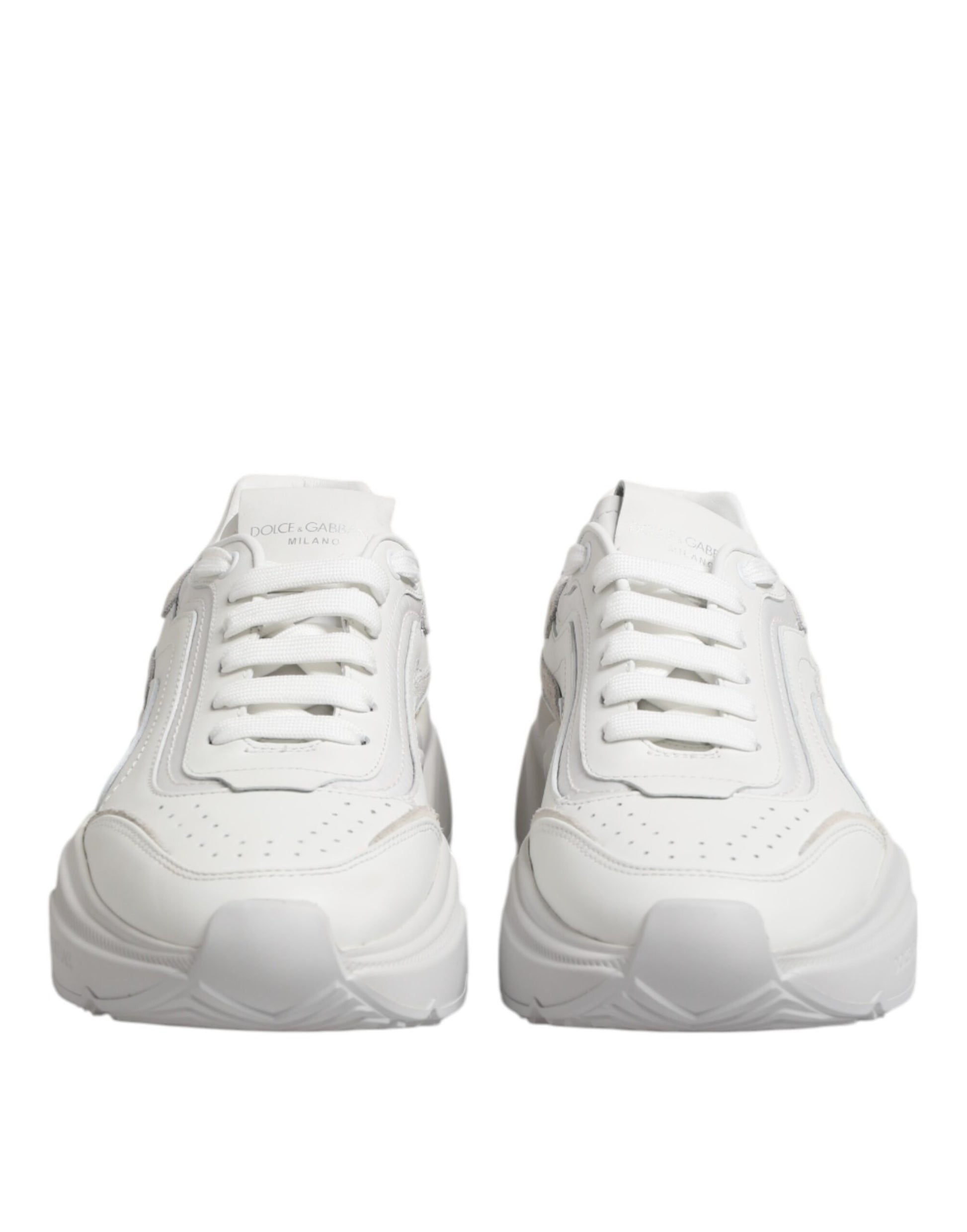 Dolce & Gabbana White Leather Daymaster Low Top Sneakers Shoes - from Dolce & Gabbana