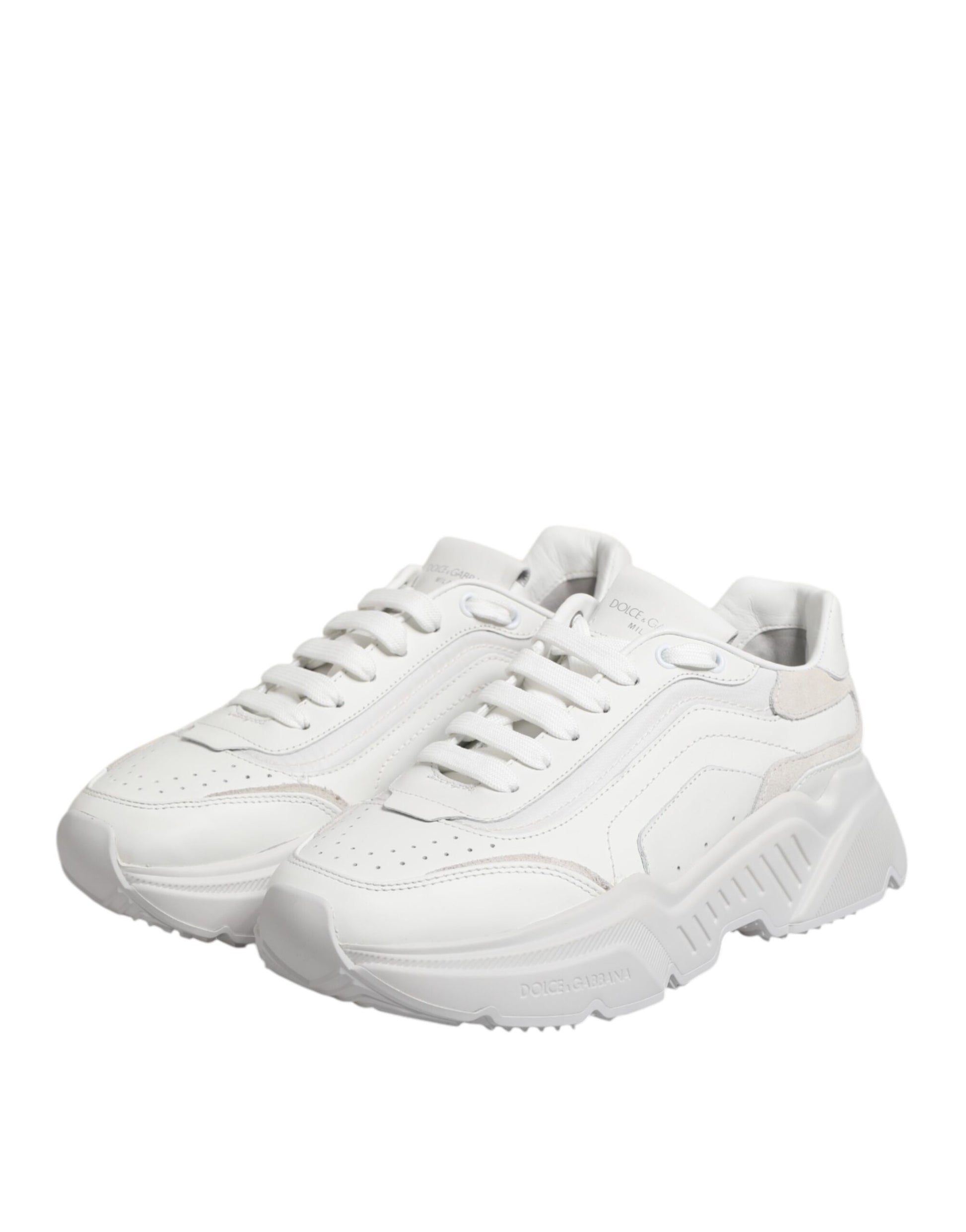 Dolce & Gabbana White Leather Daymaster Low Top Sneakers Shoes - from Dolce & Gabbana