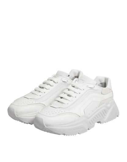 Dolce & Gabbana White Leather Daymaster Low Top Sneakers Shoes - from Dolce & Gabbana