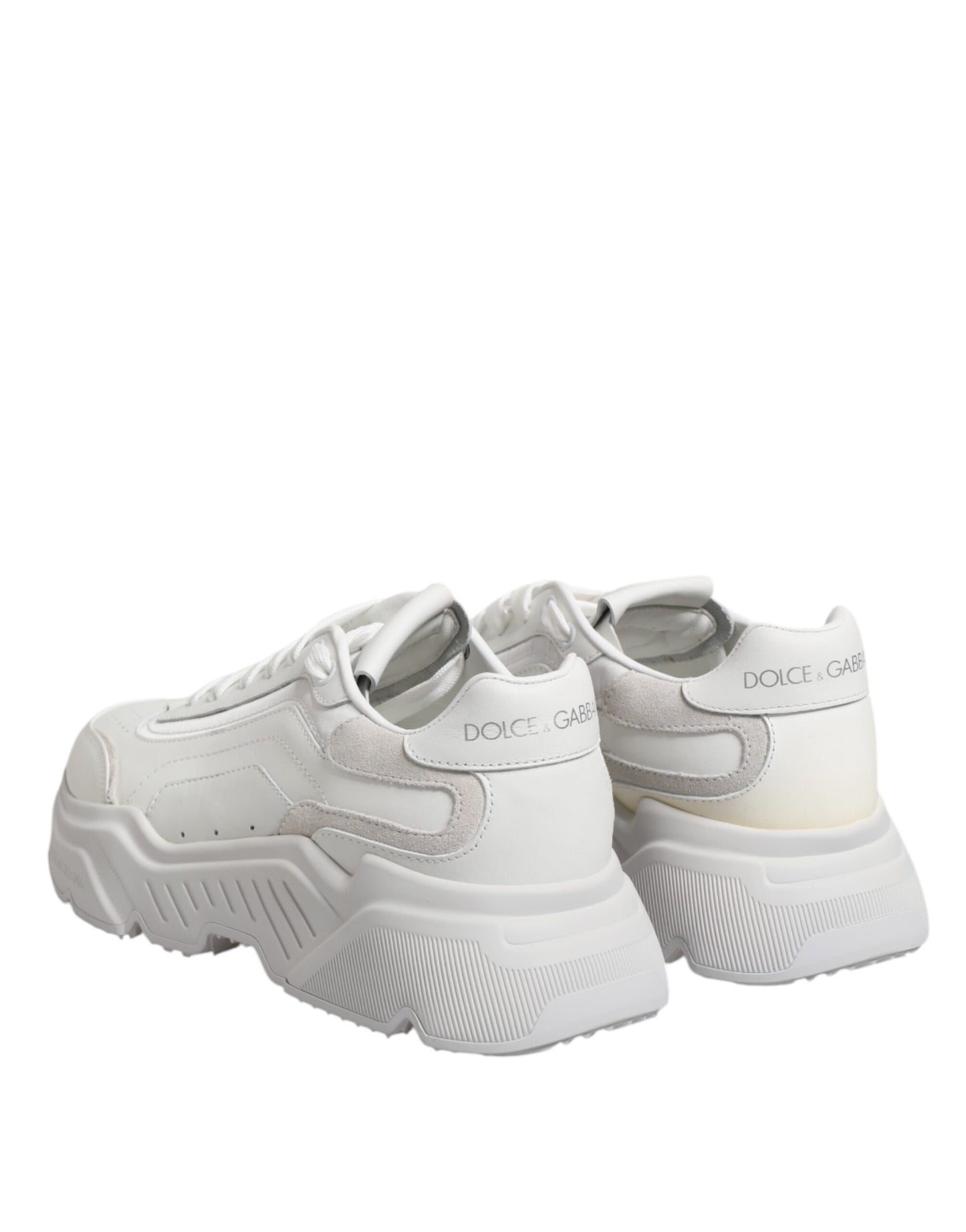 Dolce & Gabbana White Leather Daymaster Low Top Sneakers Shoes - from Dolce & Gabbana