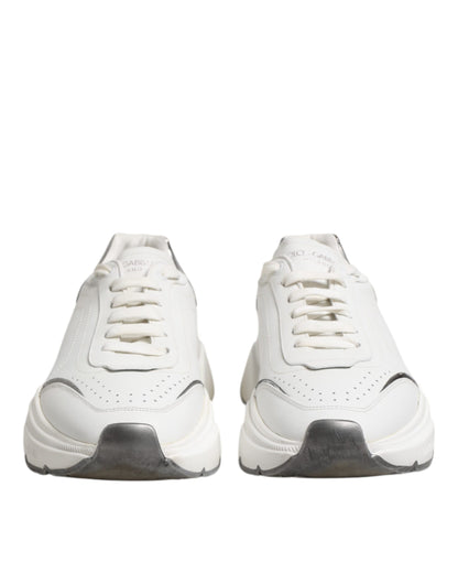 Dolce &amp; Gabbana White Daymaster Leather Low Top Sneakers Shoes