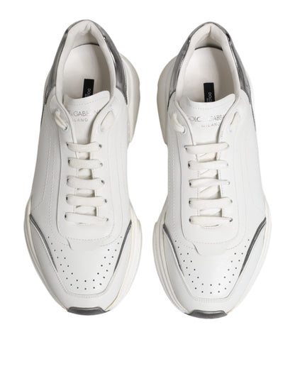 Dolce &amp; Gabbana White Daymaster Leather Low Top Sneakers Shoes