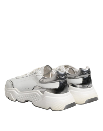 Dolce &amp; Gabbana White Daymaster Leather Low Top Sneakers Shoes
