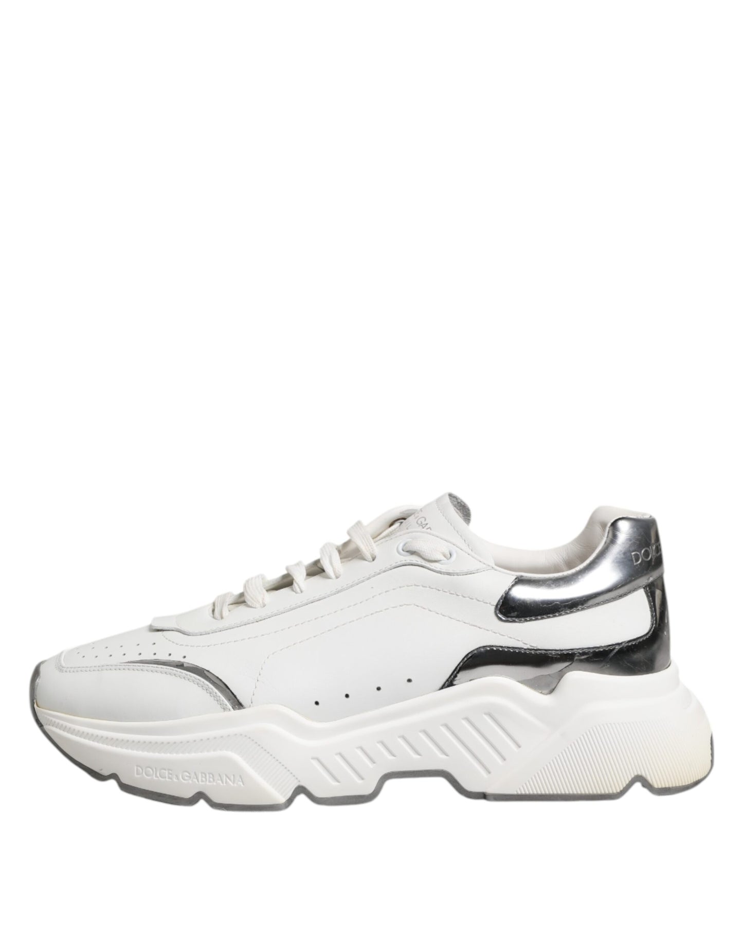 Dolce &amp; Gabbana White Daymaster Leather Low Top Sneakers Shoes