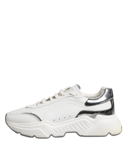 Dolce &amp; Gabbana White Daymaster Leather Low Top Sneakers Shoes