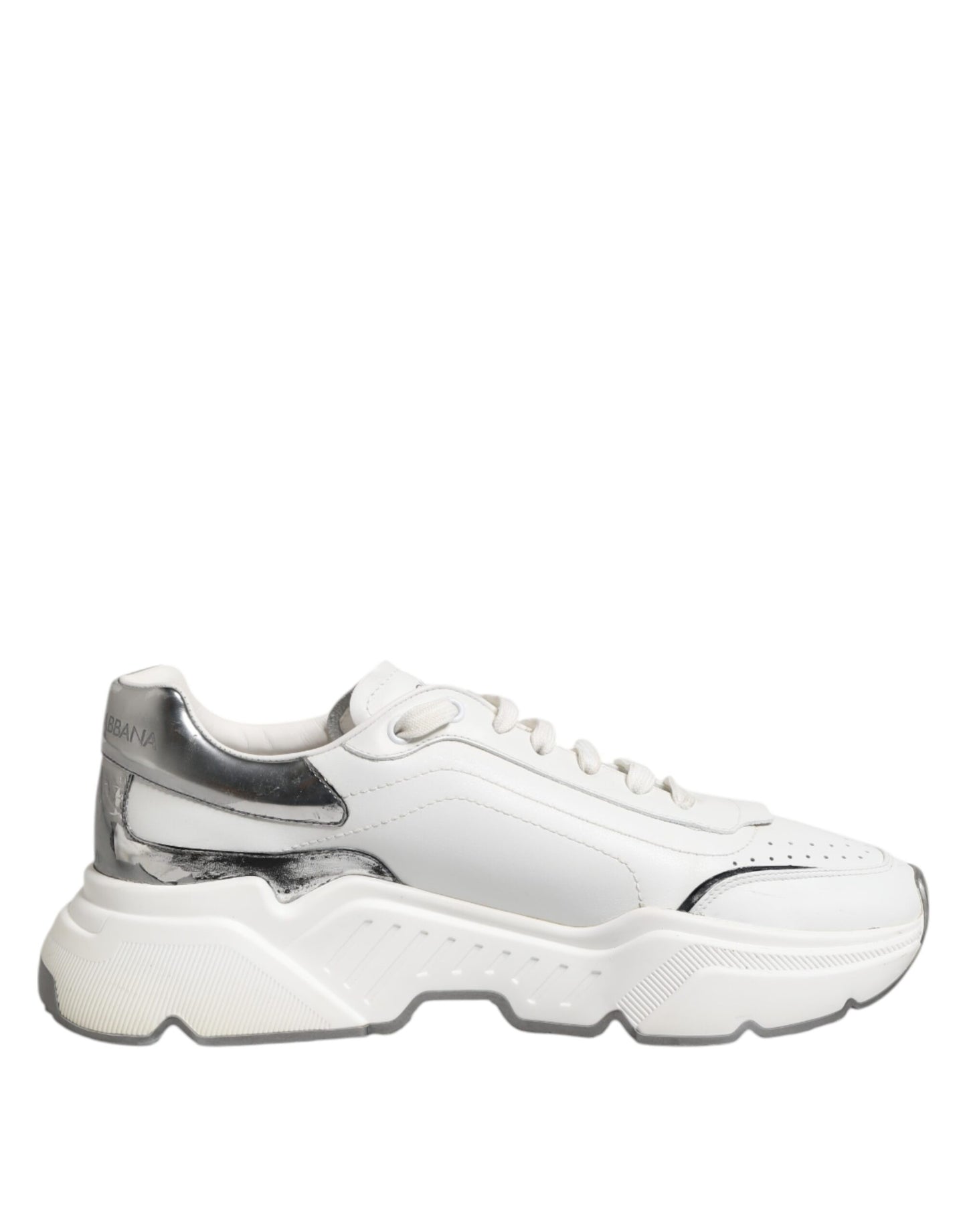 Dolce &amp; Gabbana White Daymaster Leather Low Top Sneakers Shoes