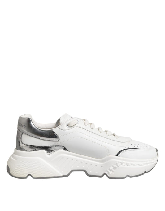 Dolce &amp; Gabbana White Daymaster Leather Low Top Sneakers Shoes