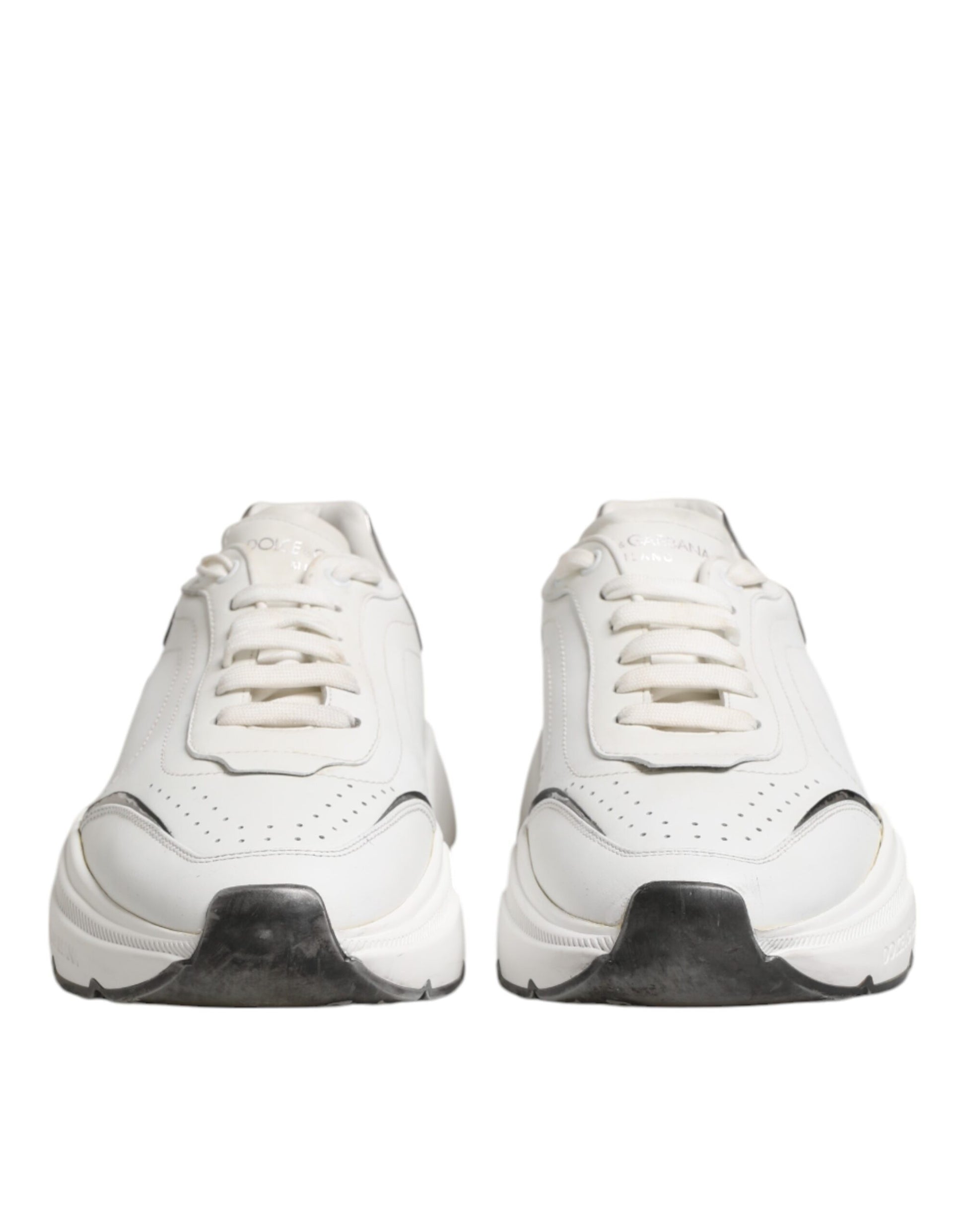 Dolce & Gabbana White Daymaster Leather Low Top Sneakers Shoes - from Dolce & Gabbana