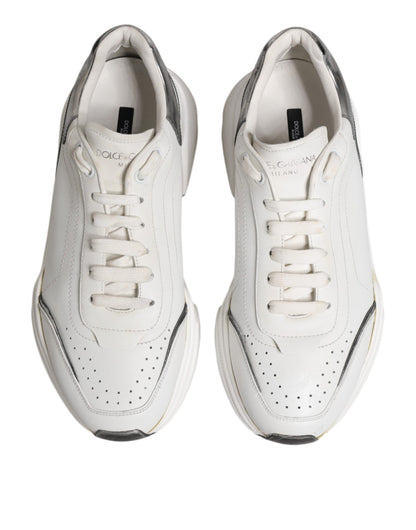 Dolce & Gabbana White Daymaster Leather Low Top Sneakers Shoes - from Dolce & Gabbana