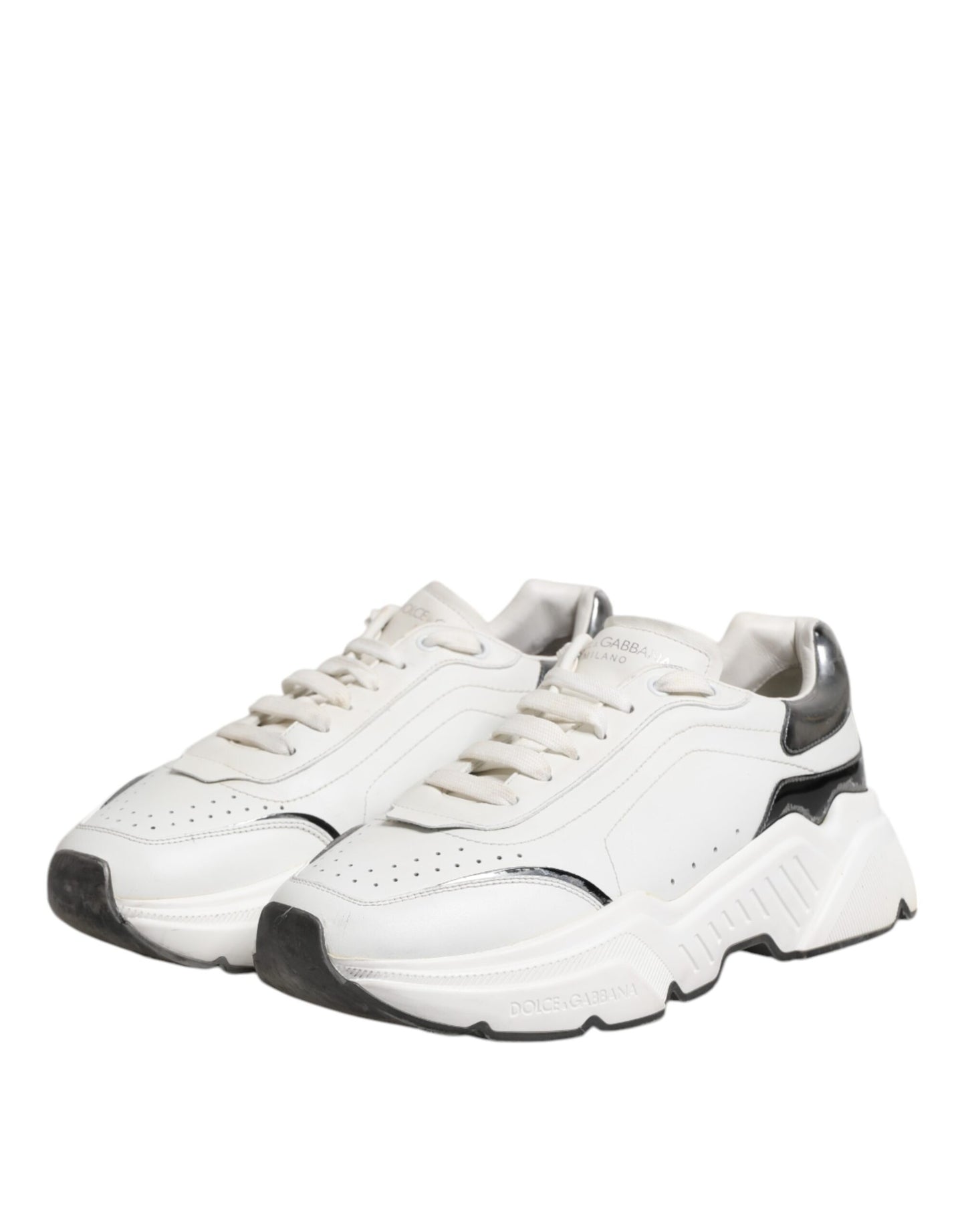 Dolce & Gabbana White Daymaster Leather Low Top Sneakers Shoes - from Dolce & Gabbana