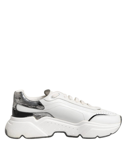Dolce & Gabbana White Daymaster Leather Low Top Sneakers Shoes - from Dolce & Gabbana