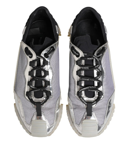Dolce & Gabbana Black Silver NS1 Men Low Top Sneakers Shoes - from Dolce & Gabbana