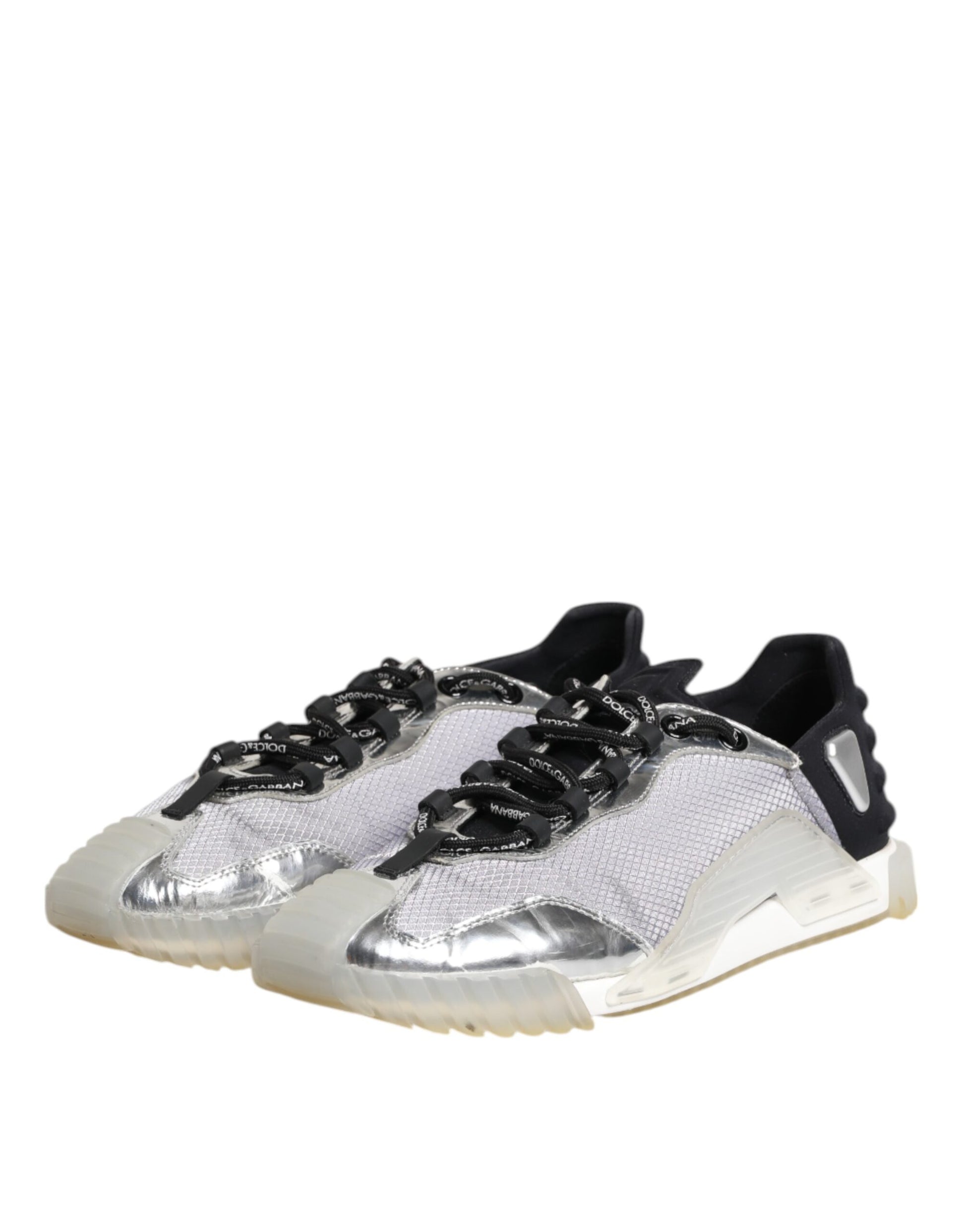Dolce & Gabbana Black Silver NS1 Men Low Top Sneakers Shoes - from Dolce & Gabbana