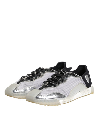 Dolce & Gabbana Black Silver NS1 Men Low Top Sneakers Shoes - from Dolce & Gabbana