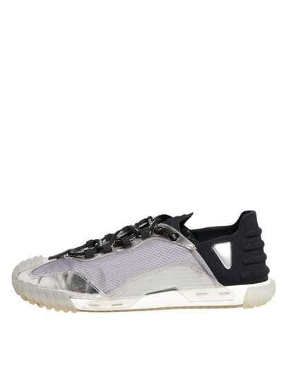 Dolce & Gabbana Black Silver NS1 Men Low Top Sneakers Shoes - from Dolce & Gabbana