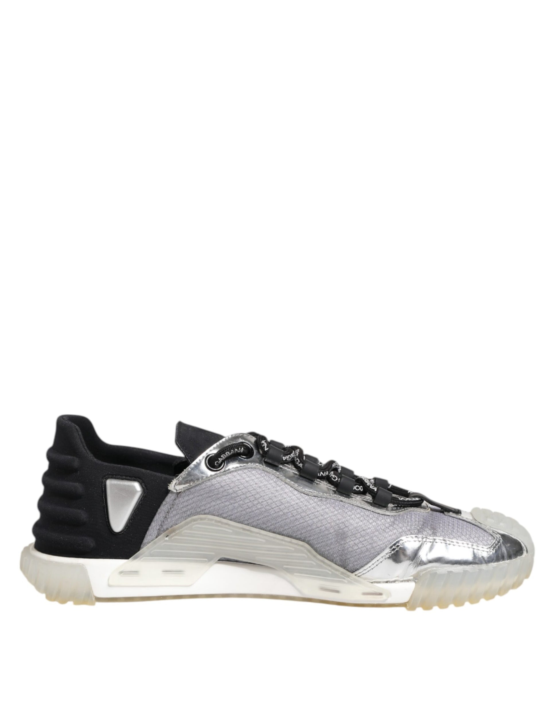 Dolce & Gabbana Black Silver NS1 Men Low Top Sneakers Shoes - from Dolce & Gabbana