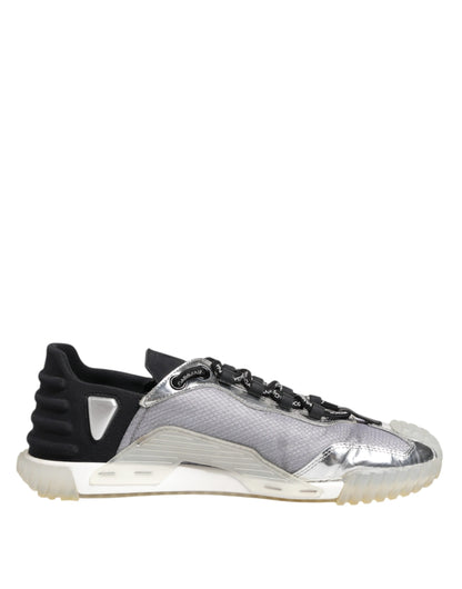 Dolce & Gabbana Black Silver NS1 Men Low Top Sneakers Shoes - from Dolce & Gabbana