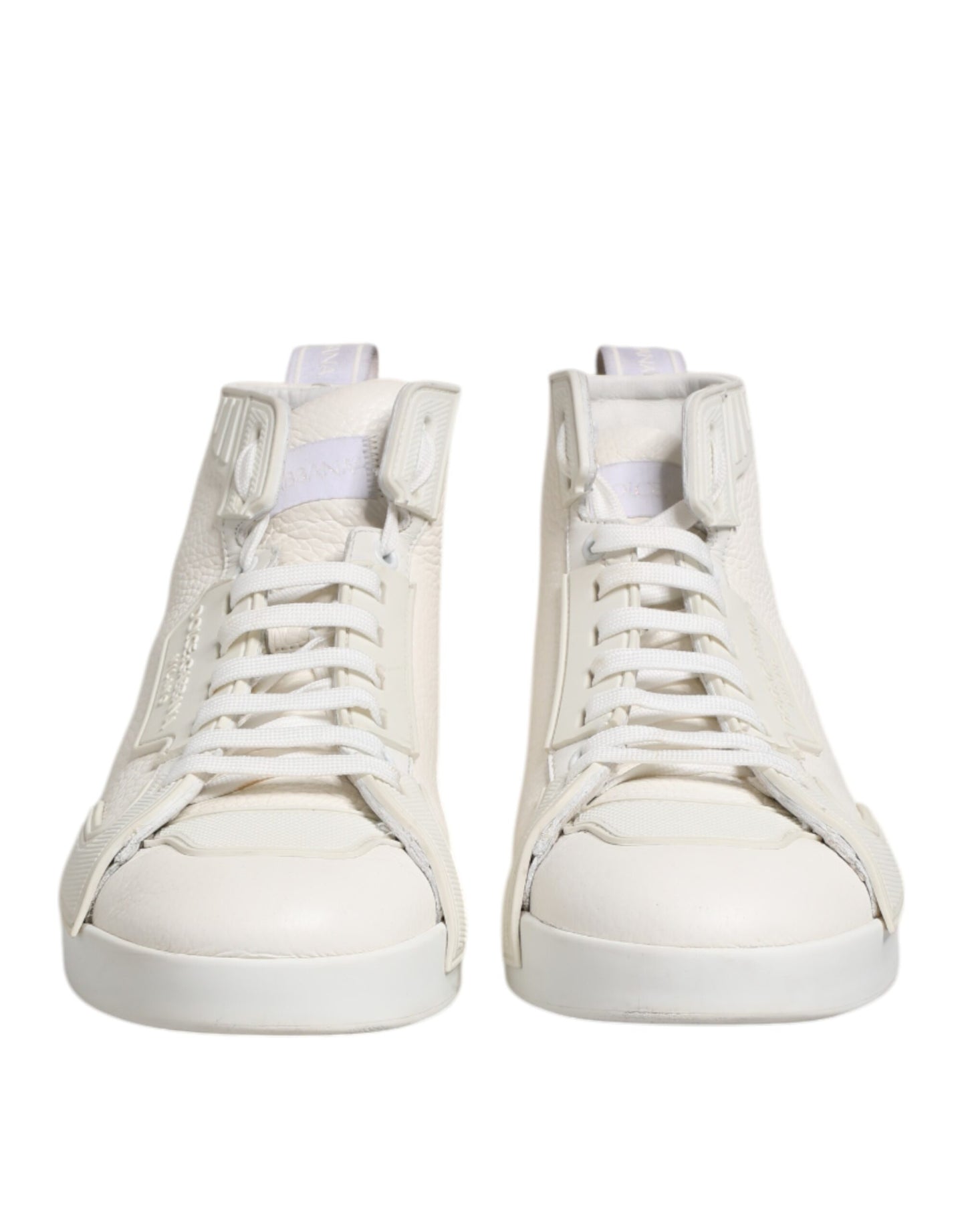 Dolce & Gabbana White Leather Mid Top Sneakers Shoes - from Dolce & Gabbana