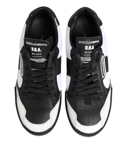 Dolce & Gabbana Black White Leather MIAMI Low Top Sneakers Shoes - from Dolce & Gabbana