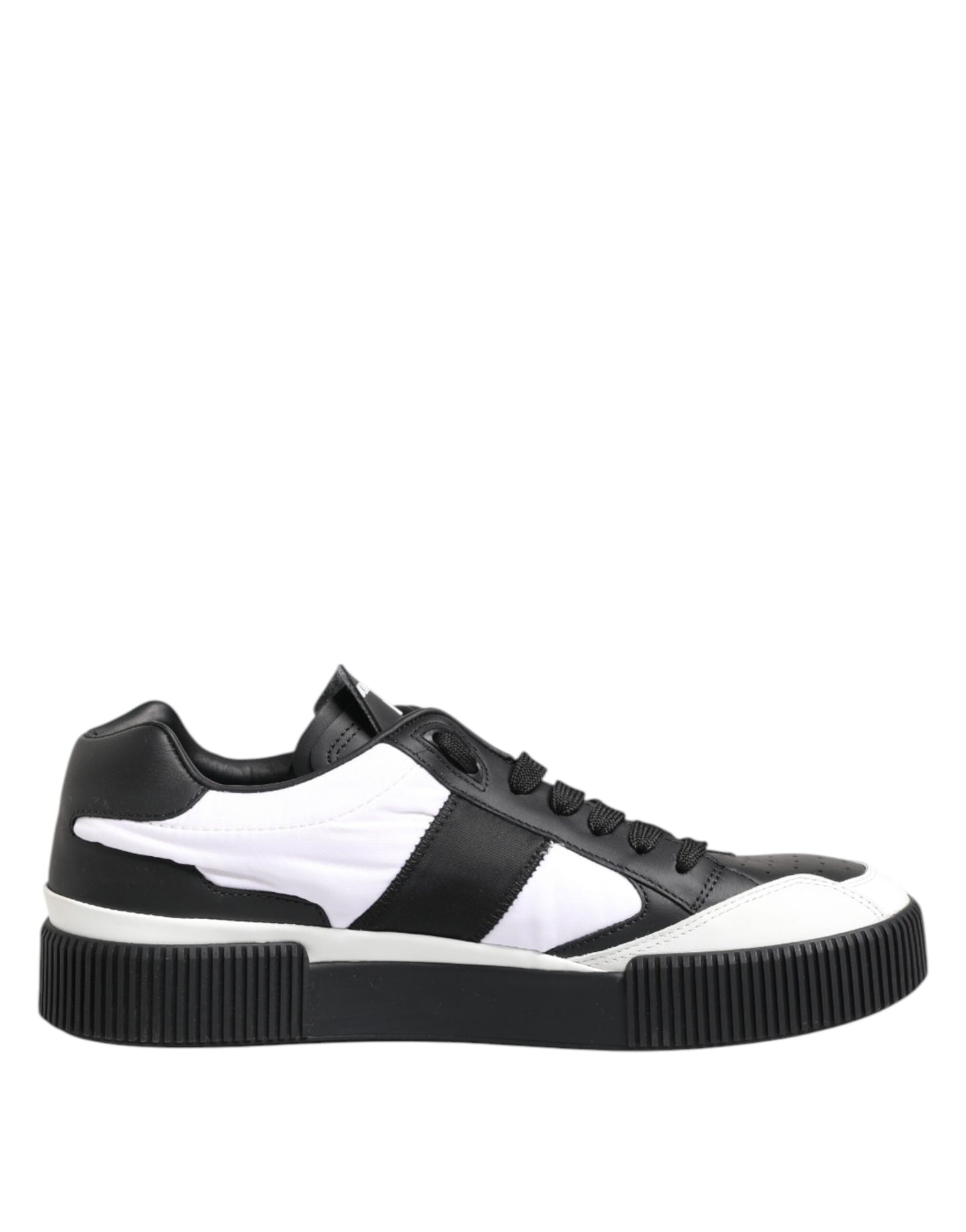 Dolce & Gabbana Black White Leather MIAMI Low Top Sneakers Shoes - from Dolce & Gabbana