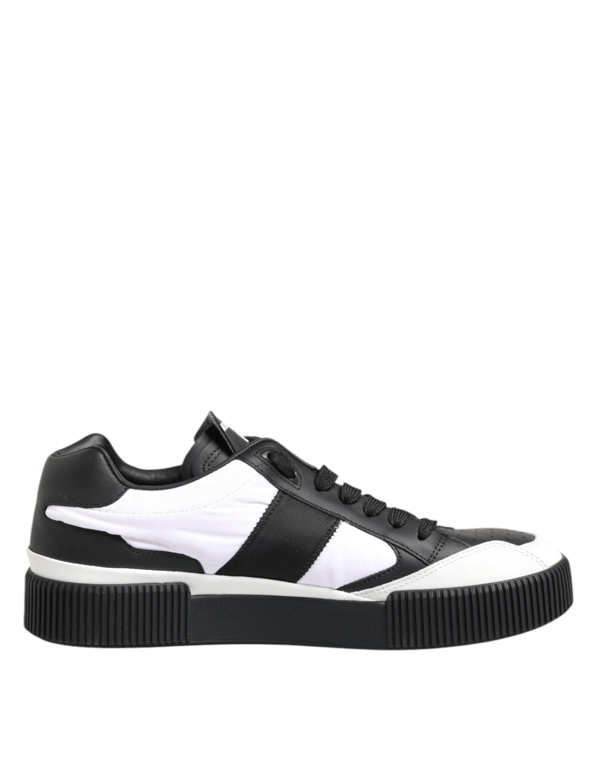 Dolce & Gabbana Black White Leather MIAMI Low Top Sneakers Shoes - from Dolce & Gabbana