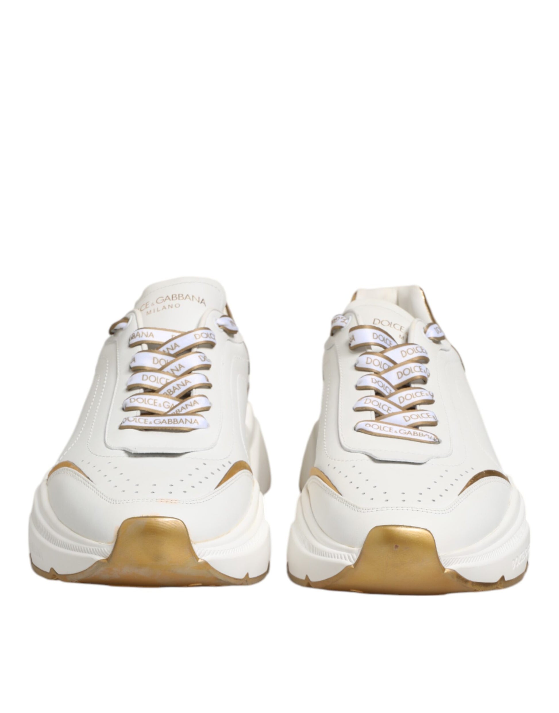 Dolce & Gabbana White Logo Daymaster Low Top Sneakers Shoes - from Dolce & Gabbana