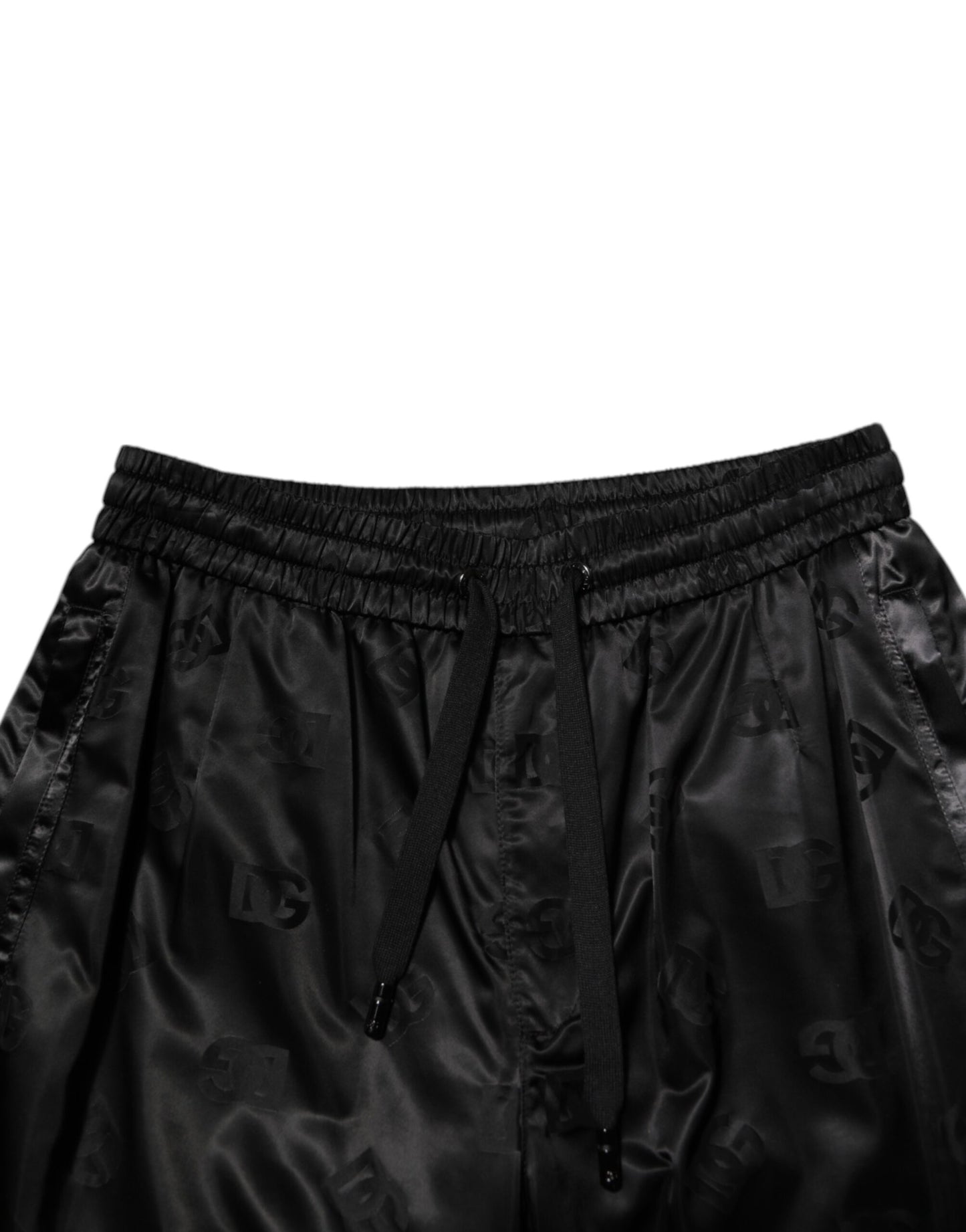 Dolce &amp; Gabbana Black Logo DG Print Men Jogger Sweatpants Pants