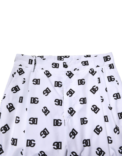 Dolce &amp; Gabbana White Logo Cotton Skinny Denim Trouser Pants