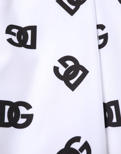 Dolce &amp; Gabbana White Logo Cotton Skinny Denim Trouser Pants