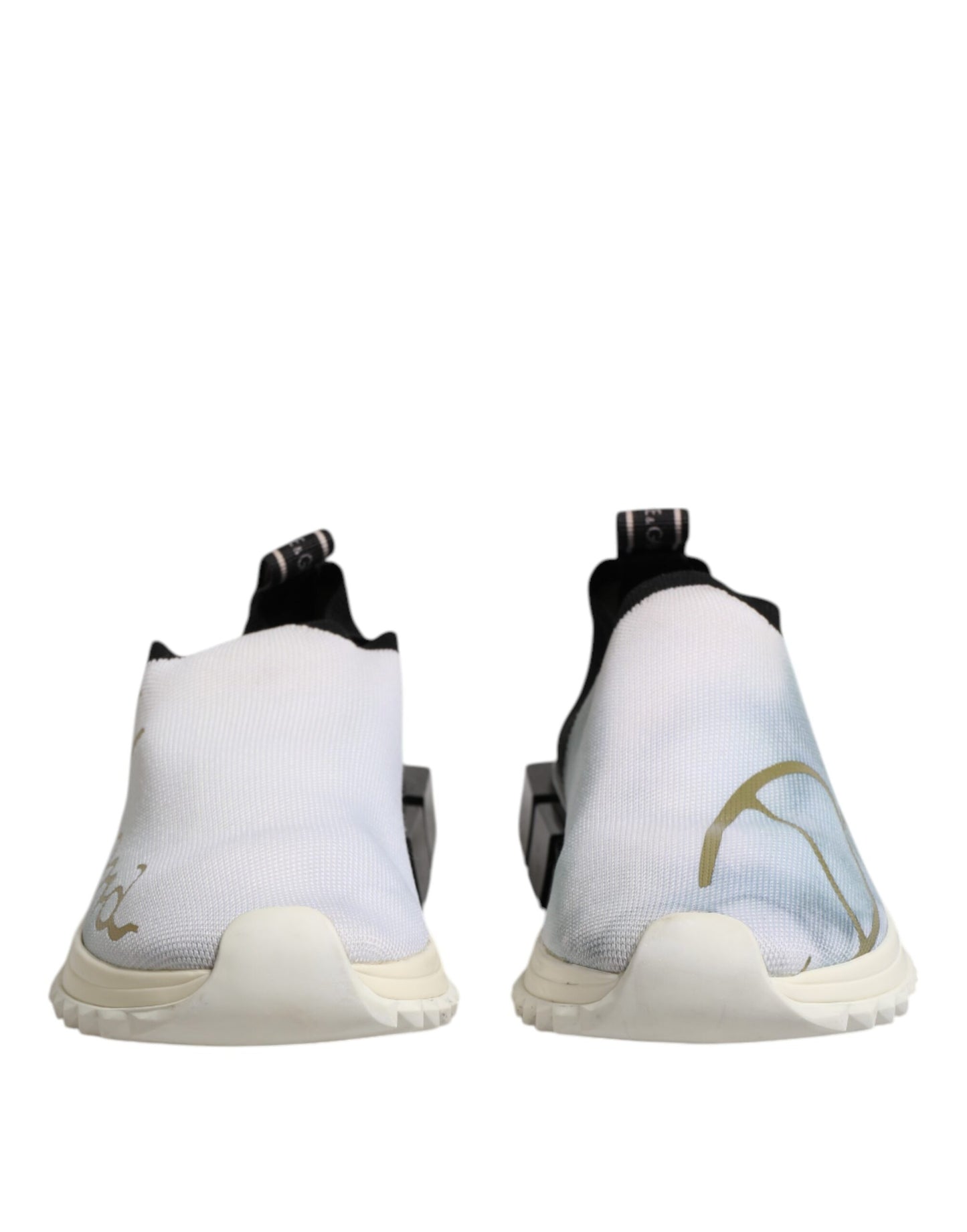 Dolce &amp; Gabbana White Black Low Top Sorrento Sneakers Shoes