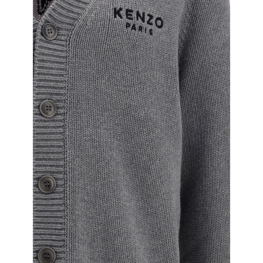 Kenzo Boke Flower Cardigan Cotton And Wool Blend Luxe