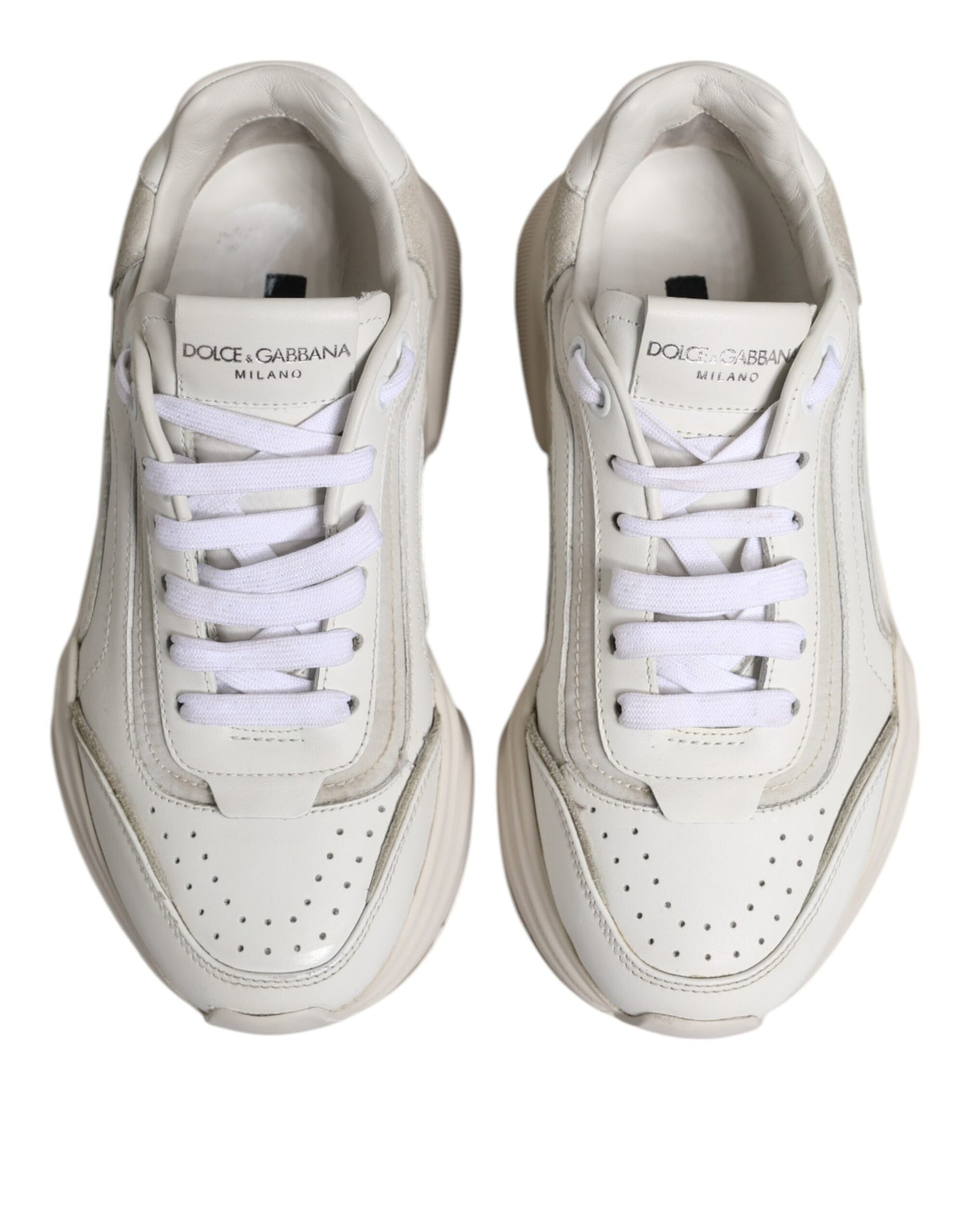 Dolce &amp; Gabbana White Daymaster Low Top Sneakers Shoes