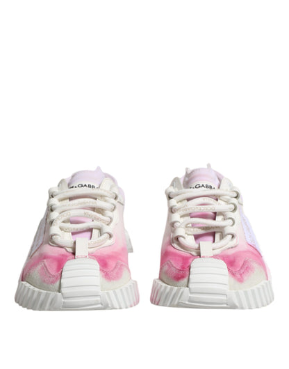 Dolce &amp; Gabbana White NS1 Lace Up Low Top Sneakers Shoes