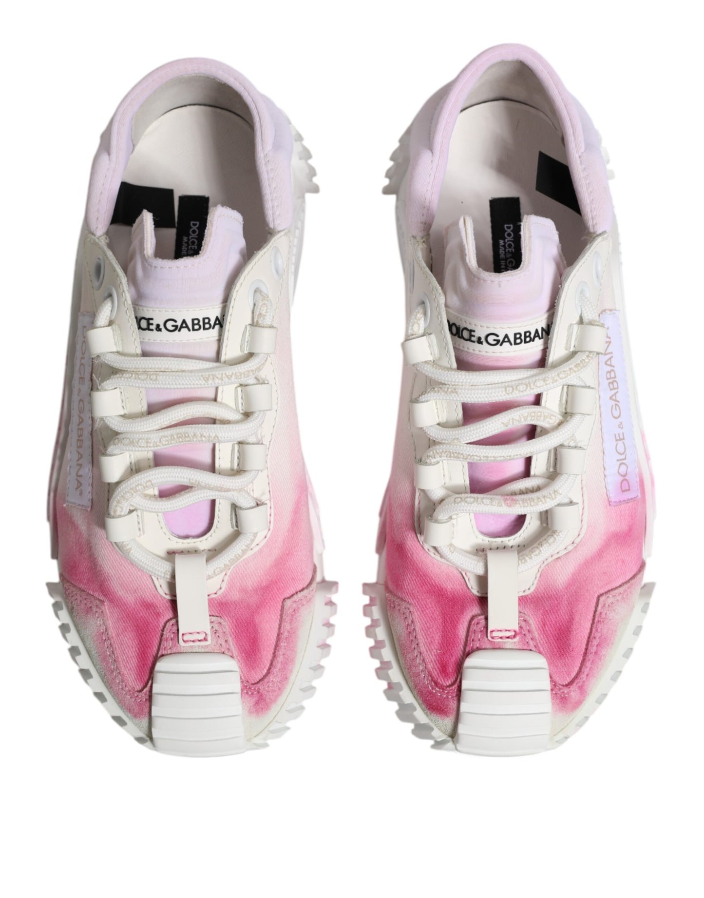 Dolce &amp; Gabbana White NS1 Lace Up Low Top Sneakers Shoes