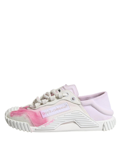Dolce &amp; Gabbana White NS1 Lace Up Low Top Sneakers Shoes