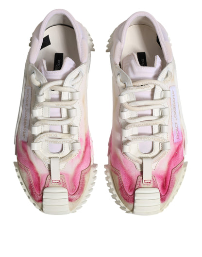 Dolce &amp; Gabbana White NS1 Lace Up Low Top Sneakers Shoes
