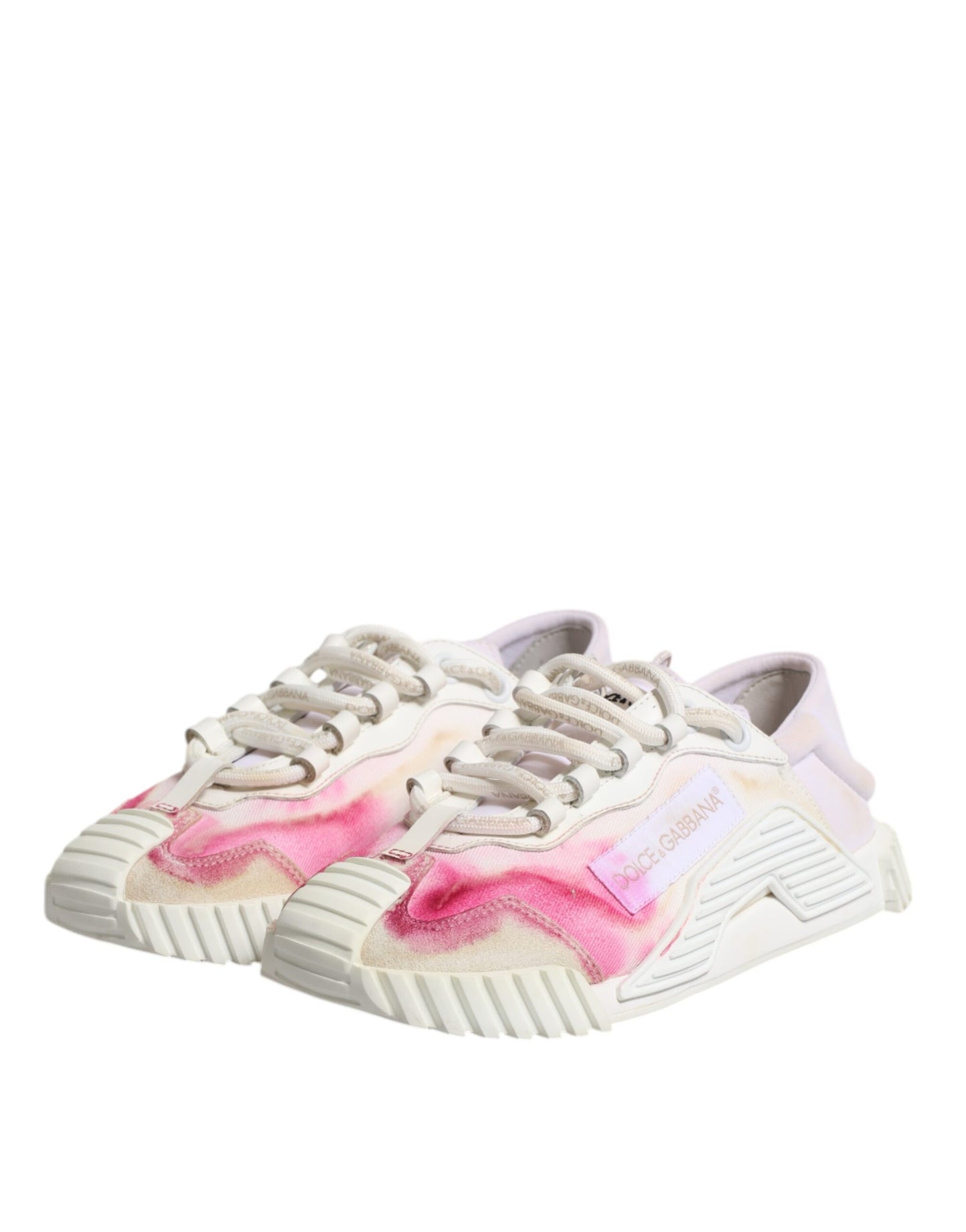 Dolce &amp; Gabbana White NS1 Lace Up Low Top Sneakers Shoes