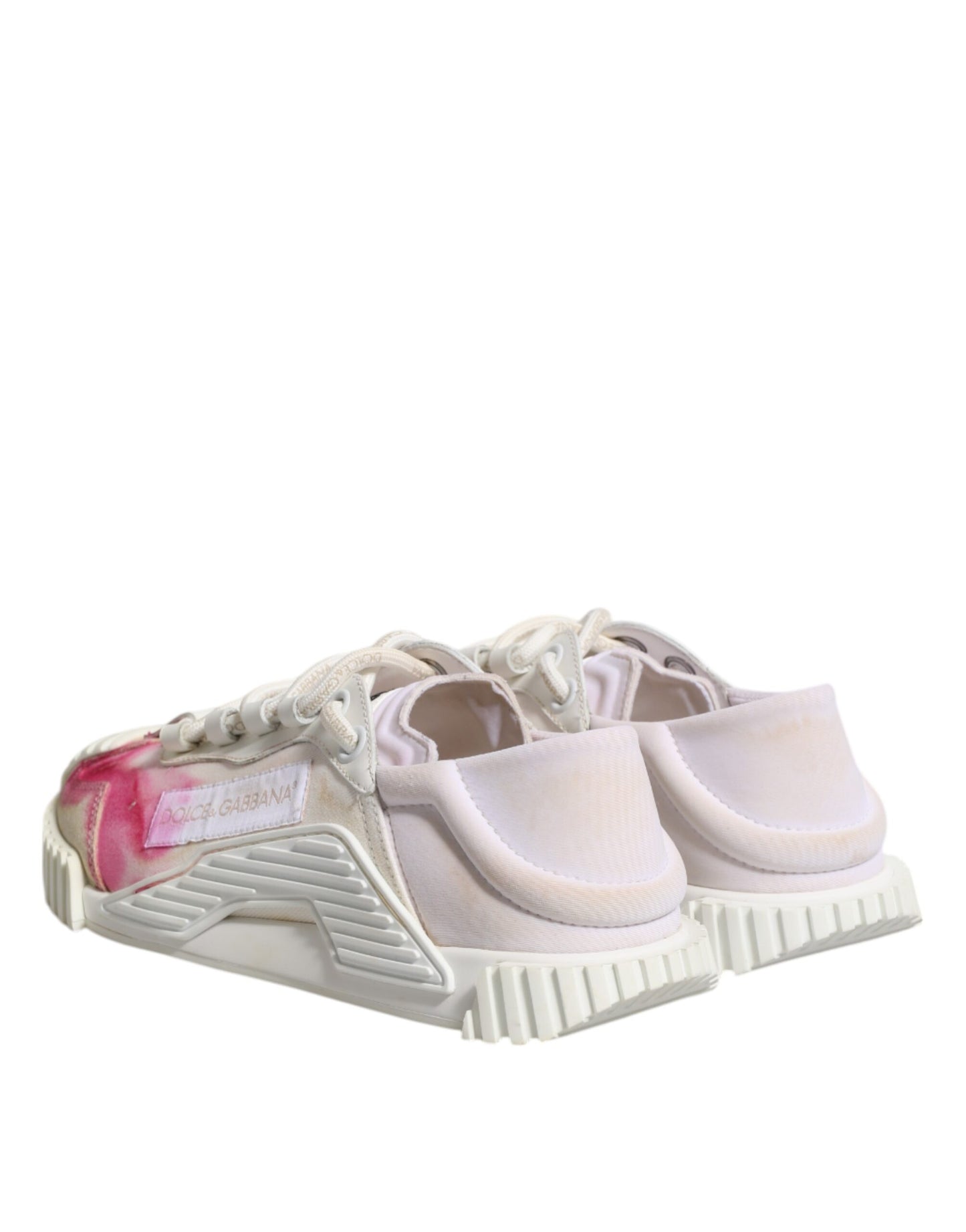 Dolce &amp; Gabbana White NS1 Lace Up Low Top Sneakers Shoes