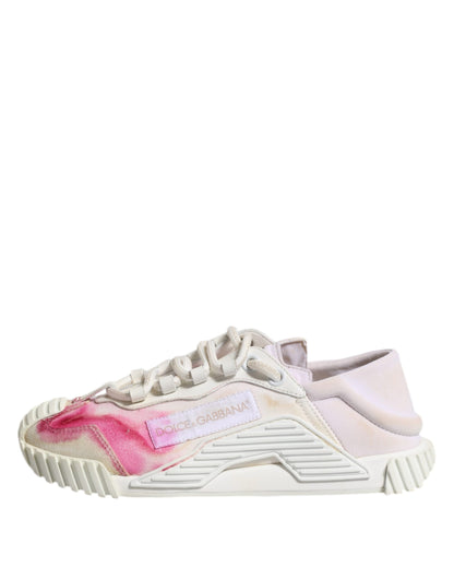 Dolce &amp; Gabbana White NS1 Lace Up Low Top Sneakers Shoes