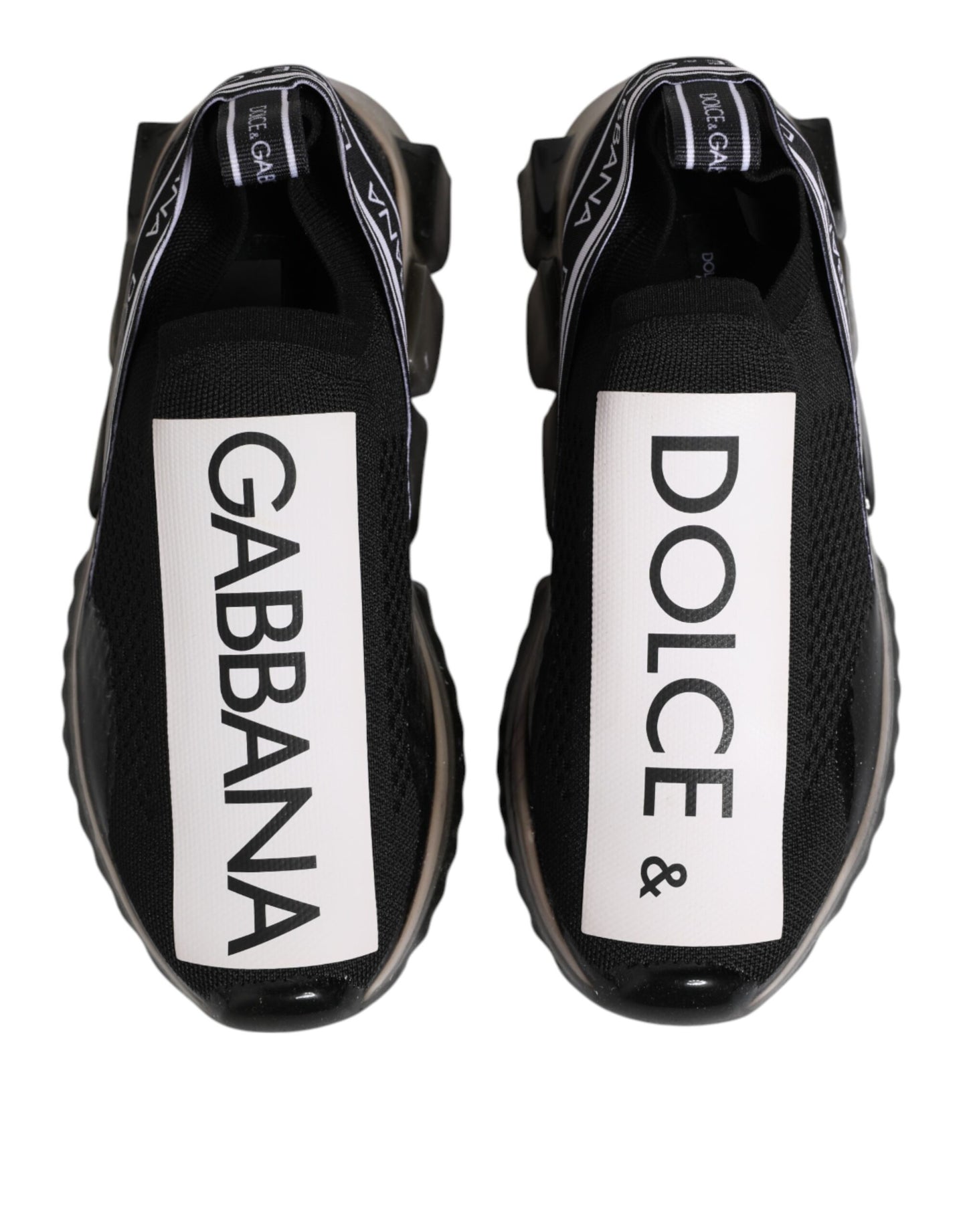 Dolce &amp; Gabbana Black Sorrento Slip On Low Top Sneakers Shoes