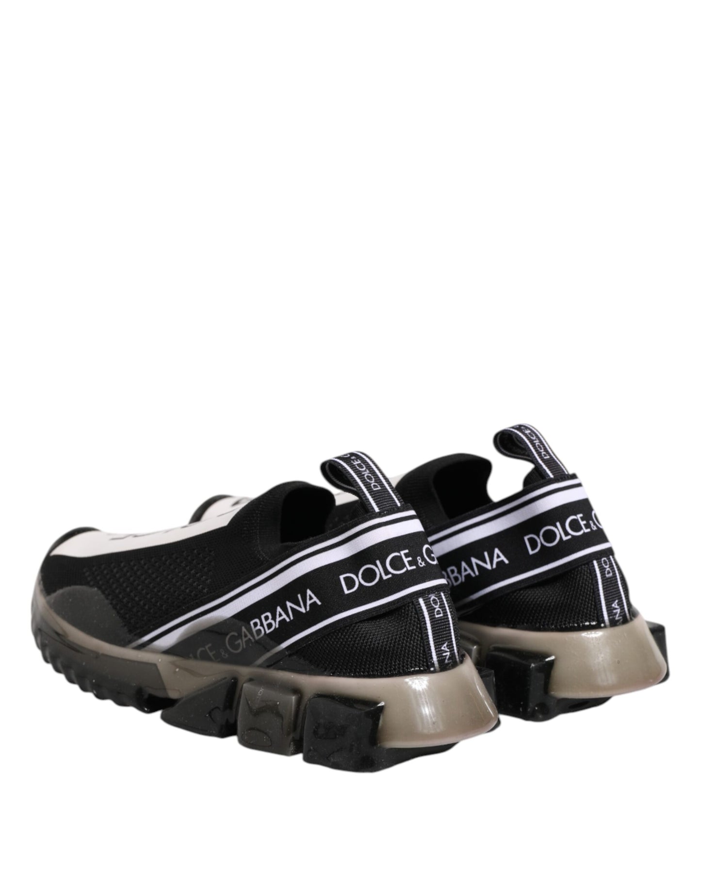 Dolce &amp; Gabbana Black Sorrento Slip On Low Top Sneakers Shoes