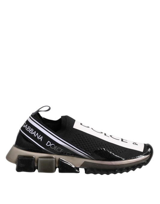 Dolce &amp; Gabbana Black Sorrento Slip On Low Top Sneakers Shoes