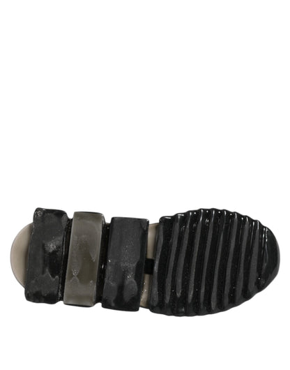 Dolce &amp; Gabbana Black Sorrento Slip On Low Top Sneakers Shoes