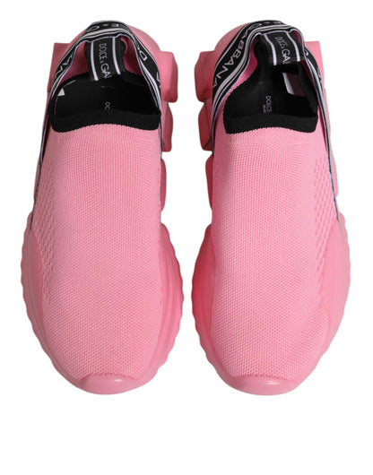 Dolce &amp; Gabbana Pink Sorrento Low Top Women Sneakers Shoes