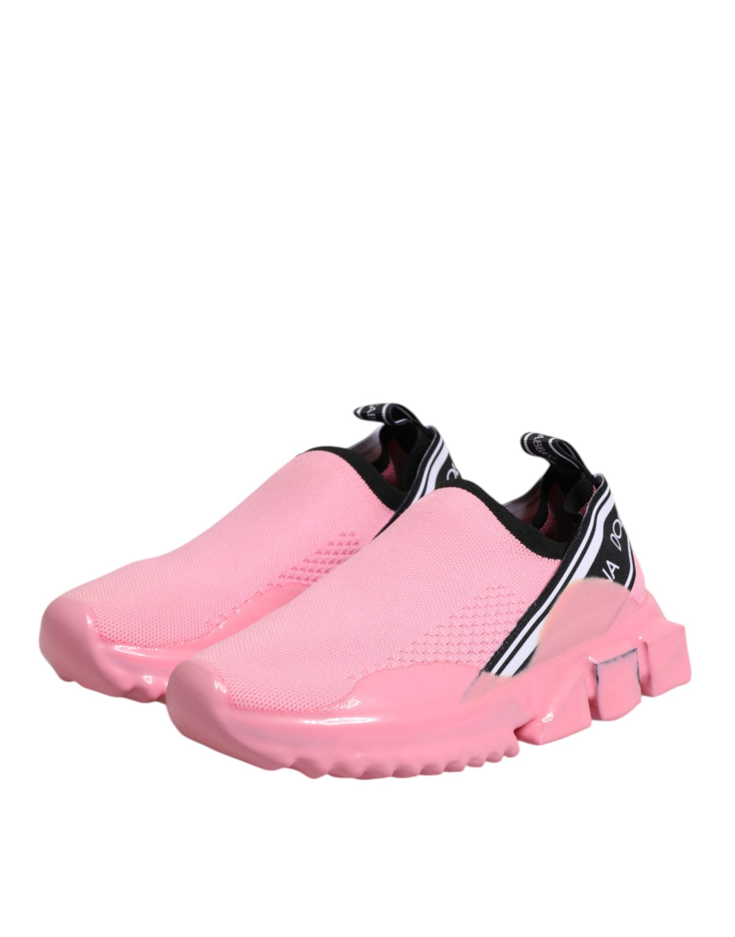 Dolce &amp; Gabbana Pink Sorrento Low Top Women Sneakers Shoes