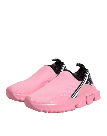 Dolce &amp; Gabbana Pink Sorrento Low Top Women Sneakers Shoes